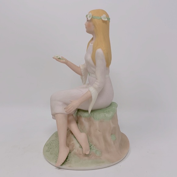 Vintage Laszlo Ispanky Figurine SPRING Lady Girl Four Seasons Porcelain Fairy - Picture 4 of 9